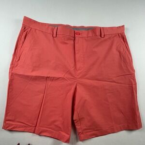 Vineyard Vines OTG On-The-Go Shorts Mens 42 Coral Pink Performance Golf 9 Inseam